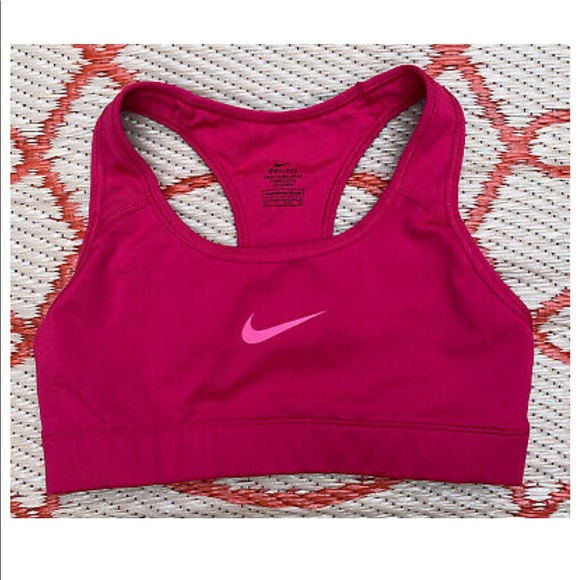 NIKE DRI-FIT Sports Bra Size Xs Racerback Workout - Picture 1 of 5